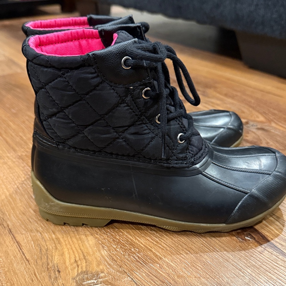 Sperry Girls Top Sider Non-Marking Port/Duck/Rain Boots (Size: 3M)(EUC)